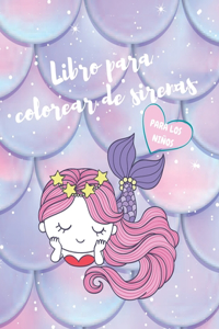 Libro para colorear de sirenas para niños