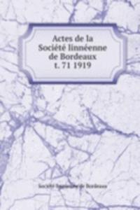 Actes de la Societe linneenne de Bordeaux