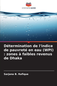 Détermination de l'indice de pauvreté en eau (WPI)