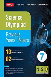 MTG Science (NSO) Olympiad Previous Years Papers with Mock Test Papers Class 7 - Sample OMR Sheet with Chapterwise Analysis | SOF Olympiad Books For 2023-24 Exam MTG Editorial Board