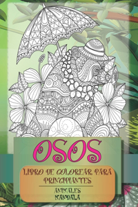Libro de colorear para principiantes - Mandala - Animales - Osos