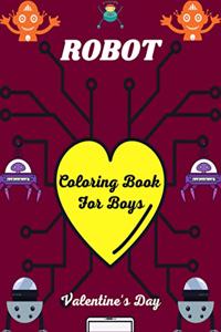 ROBOT Coloring Book For Boys Valentine's Day