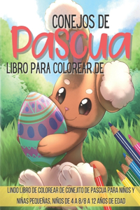 Libro para colorear de conejos de Pascua