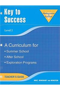 Key to Success, Level 2: A Curriculum for Summer School, After School, Exploration Programs