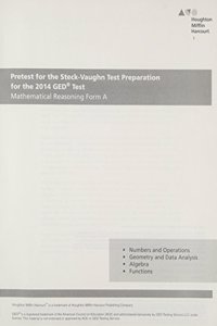 Steck Vaughn GED Pretest for Mathematical Reasoning Form a