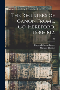 Registers of Canon Frome, Co. Hereford. 1680-1812.; 45