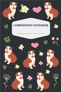 Bulldog Composition Notebook