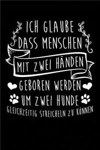 2 Hände Zum Hunde Streicheln