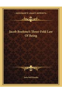 Jacob Boehme's Three-Fold Law of Being