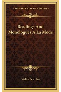 Readings and Monologues a la Mode