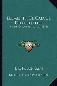 Elements De Calcul Differentiel