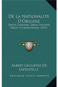 de La Nationalite D'Origine