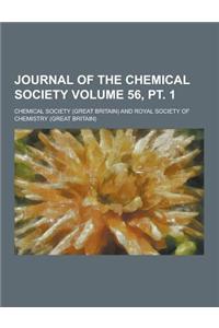 Journal of the Chemical Society Volume 56, PT. 1