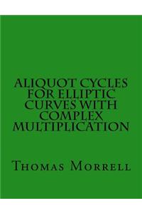 Aliquot Cycles for Elliptic Curves with Complex Multiplication