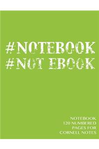 Notebook 120 numbered pages for Cornell Notes