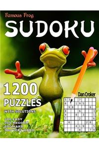 Famous Frog Sudoku 1,200 Puzzles With Solutions. 300 Easy, 300 Medium, 300 Hard & 300 Very Hard