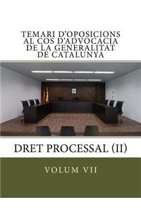 volum VII temari oposicions cos advocacia Generalitat Catalunya