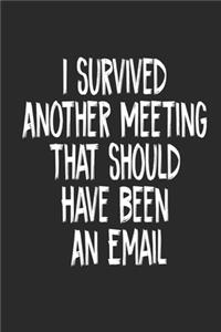 I Survived Another Meeting That Should Have Been An Email Journal Notebook