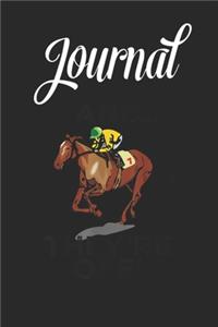 Journal: And Theyre Off T Shirt Funny Horse Racing Gambling Gift Blank Ruled Line College Journal Notebook Size for Diary Student Teacher Friend with 120 Pag