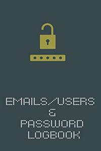 Password keeper and Notebook organizer Logbook To Protect Emails/Usernames and Passwords Safe