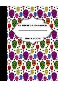 1/2 Inch Grid Paper Notebook