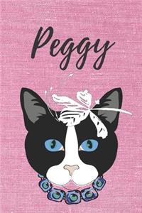 personalisiertes Notizbuch Katze / Journal / Malbuch / Tagebuch / Kritzelbuch / DIN A5 / Geschenk Peggy