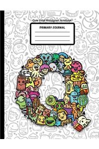 Cute Initial Monogram Notebook Primary Journal