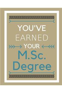 You've earned your M.Sc. Degree