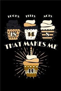 Looks 18 Feel 14 Acts 8 That Makes Me 40