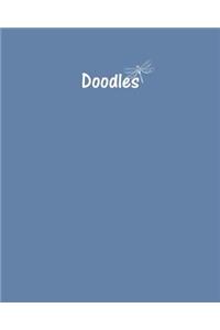 Doodles Journal - Great for Sketching, Doodling or Planning with Blue-Gray Cover