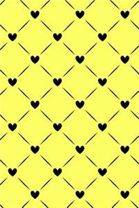 Bullet Journal Notebook Black Quilted Hearts Pattern 6