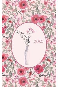 XOXO Red Roses - Lined Notebook with Margins - 5