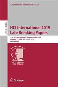 HCI International 2019 – Late Breaking Papers