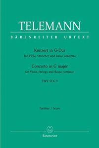 Concerto for Viola in G major TWV 51: G9 (Full Score)