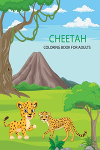 Cheetah Coloring book For Adults