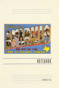 Vintage Lined Notebook Greetings from Amarillo, Texas
