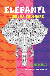 Libri da colorare - Mandala Anti stress - Animali - Elefanti