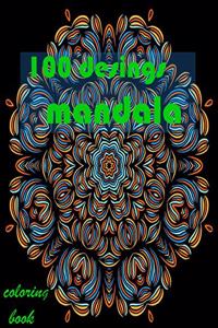 100 desings mandala coloring book
