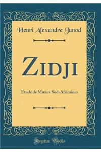 Zidji: ï¿½tude de Moeurs Sud-Africaines (Classic Reprint)