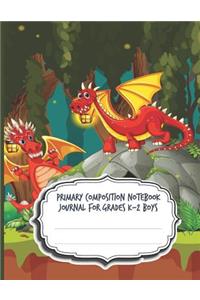 Primary Composition Notebook Journal For Grades K-2 Boys