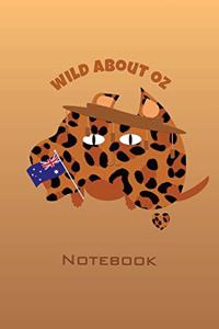 Wild About Australia Animal Print Notebook: An animal print Australian map and cat themed journal with a small illustration and Subject and Date boxes to organise and reference your notes easi