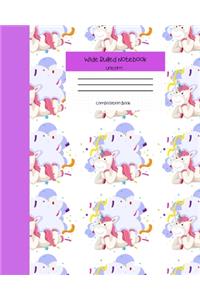 Wide Ruled Notebook Unicorn Composition Book