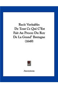 Recit Veritable