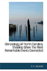 Chronology of North Carolina, Showing When the Most Remarkable Events Connected