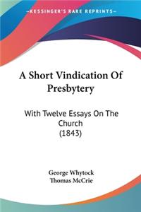 Short Vindication Of Presbytery