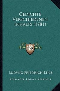 Gedichte Verschiedenen Inhalts (1781)
