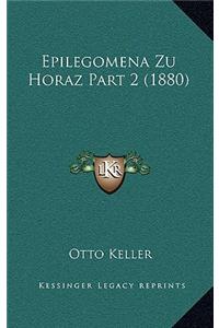 Epilegomena Zu Horaz Part 2 (1880)