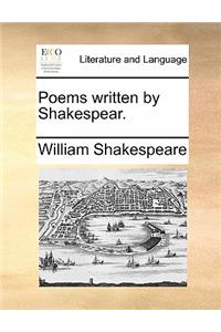 Poems Written by Shakespear.