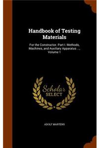 Handbook of Testing Materials