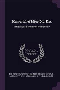 Memorial of Miss D.L. Dix,